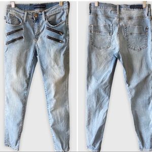 Rock & Republic Double zipper skinny jeans Size 6